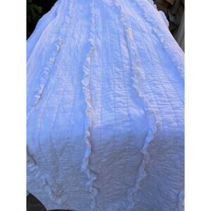Simply Shabby Chic COTTON White Ruffled Quilt Twin 60 x 80”